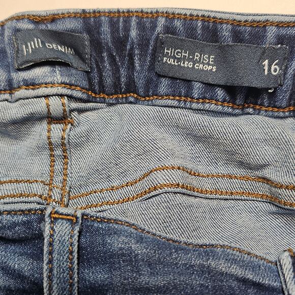 J. Jill Denim High-Rise Full-Leg Crops Button Fly Women's Size 16 - Picture 6 of 13